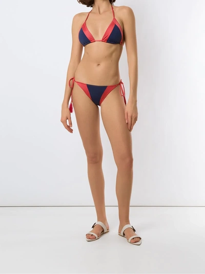 Brigitte Triangle Top Bikini Set In Pink