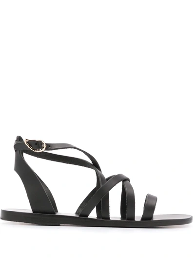 Shop Ancient Greek Sandals Delia Strappy Sandals In Black