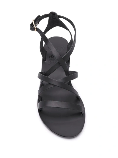 Shop Ancient Greek Sandals Delia Strappy Sandals In Black