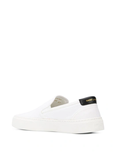 Shop Saint Laurent Venice Slip-on Sneakers In White
