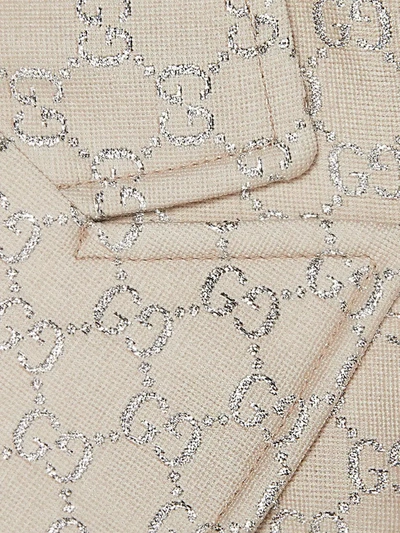 Shop Gucci Gg Jacquard-woven Blazer In Neutrals