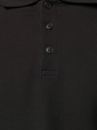 Shop Saint Laurent Monogram Polo Shirt In Black