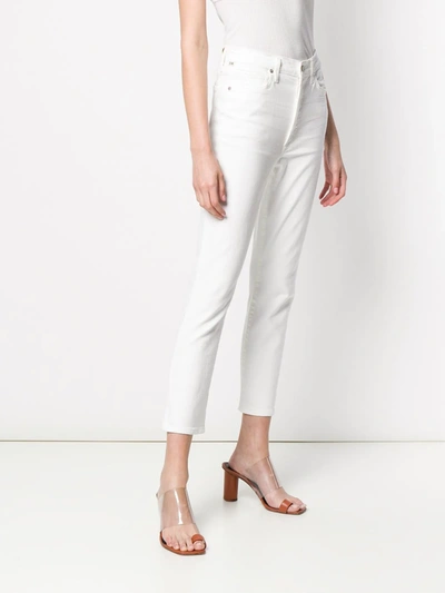 Shop Citizens Of Humanity Cropped Skinny Jeans In White