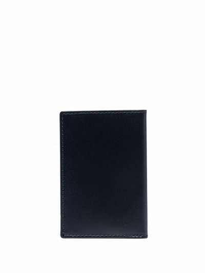 Comme Des Garçons Logo-stamp Folding Wallet In Blau