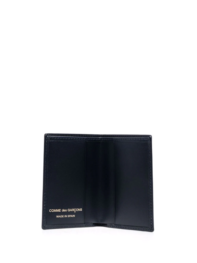 Comme Des Garçons Logo-stamp Folding Wallet In Blau