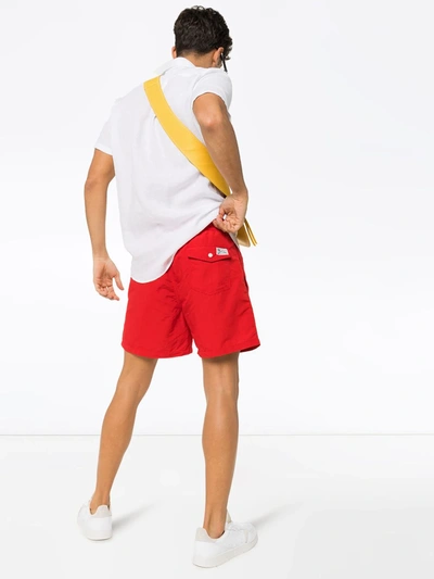 Polo Ralph Lauren Embroidered-logo Corduroy Shorts In Red