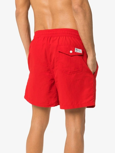 Polo Ralph Lauren Embroidered-logo Corduroy Shorts In Red