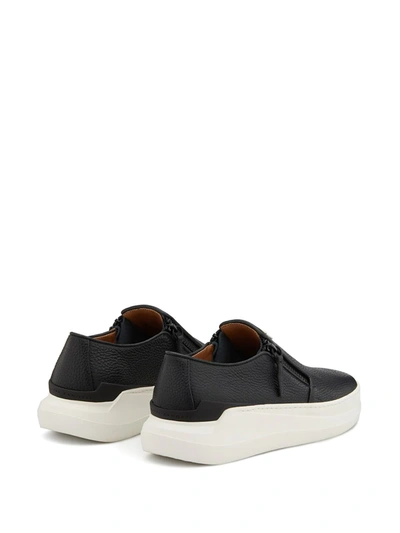 Shop Giuseppe Zanotti Conley Zipped Low-top Sneakers In Black