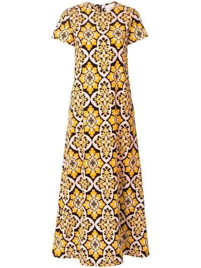 Shop La Doublej Palazzo Swing Dress In Yellow