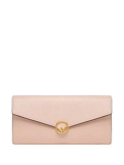 Shop Fendi F Is  Continental Wallet In Pink