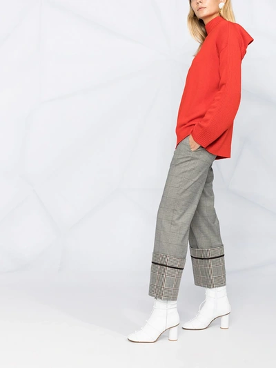 Shop Monse Shoulder-flap Knit Jumper In Red