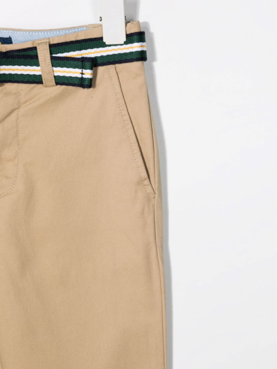 Shop Ralph Lauren Belted Cotton Chino Trousers In 中性色