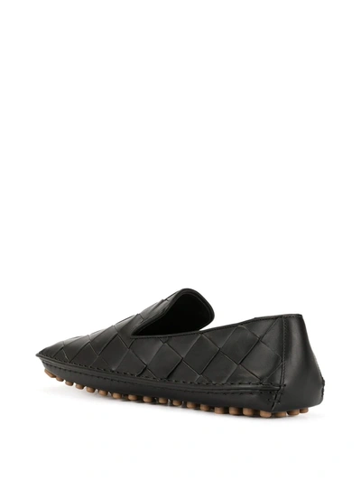 Shop Bottega Veneta Intrecciato Weave Slippers In Black