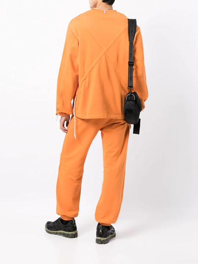 Shop Mcq By Alexander Mcqueen Long-sleeve Drawcord Sweatshirt In Orange