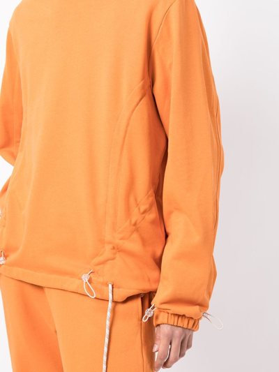 Shop Mcq By Alexander Mcqueen Long-sleeve Drawcord Sweatshirt In Orange