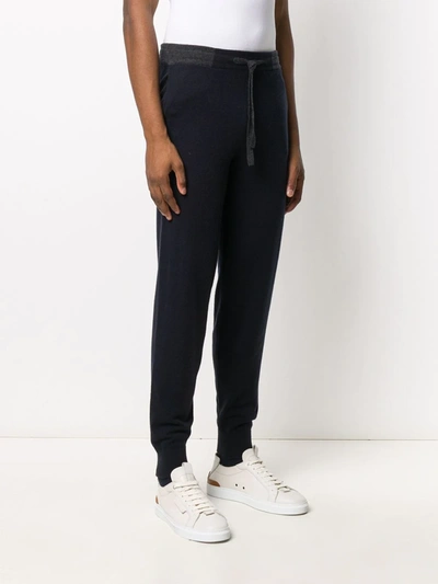 Shop N•peal Cashmere Track Pants In Blue