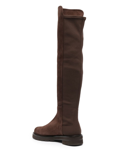 Shop Stuart Weitzman Knee-length Suede Boots In Brown