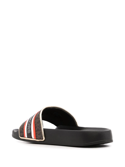 Shop Michael Michael Kors Gilmore Slide Sandals In 黑色