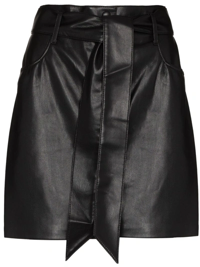 Shop Nanushka Faux-leather Mini Skirt In Black