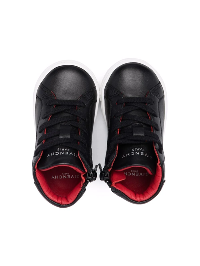 Shop Givenchy Logo-print High-top Sneakers In Black