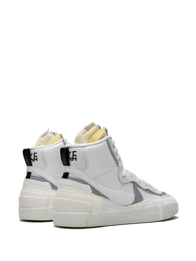 Shop Nike X Sacai Blazer Mid "triple White" Sneakers