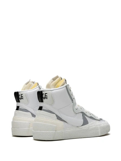Nike X Sacai Blazer Mid High-top Sneakers In White