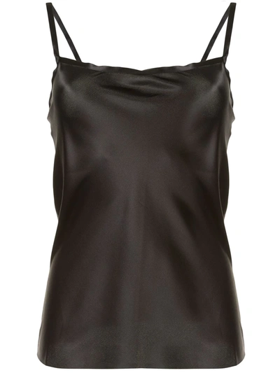 Shop Ann Demeulemeester Bleary Satin Camisoles In Black