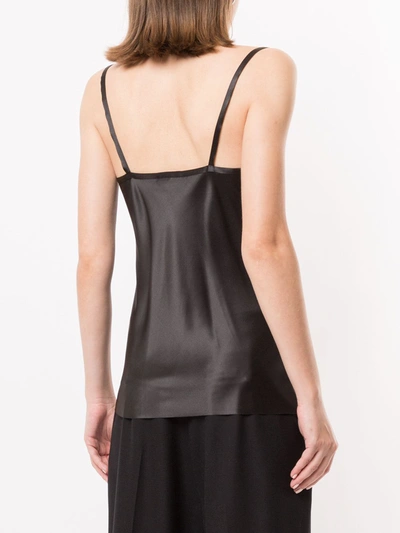 Shop Ann Demeulemeester Bleary Satin Camisoles In Black