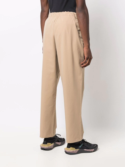 Shop Goldwin Belted-waist Trousers In Neutrals