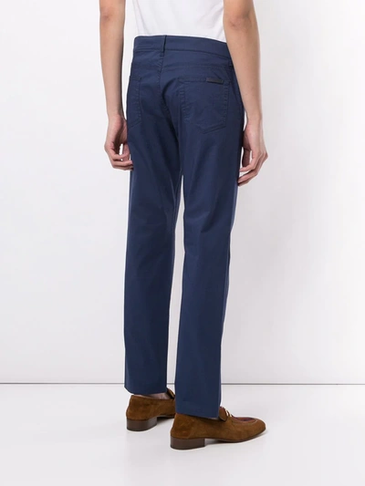 Shop Dolce & Gabbana Cropped Chinos In Blue