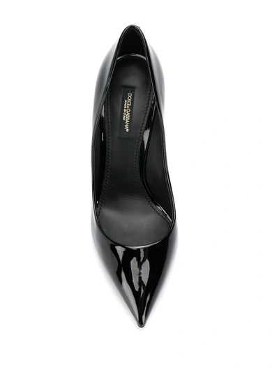 Dolce & Gabbana 90mm Patent Leather Pumps In Black