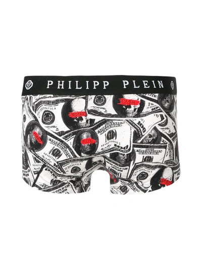 PHILIPP PLEIN 钞票印花四角裤 - 黑色