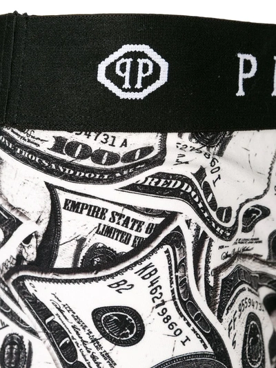 Shop Philipp Plein Dollar Print Boxers In Black