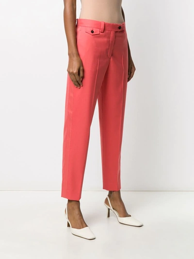 Shop Calvin Klein .low Rise Suit Trousers In Orange