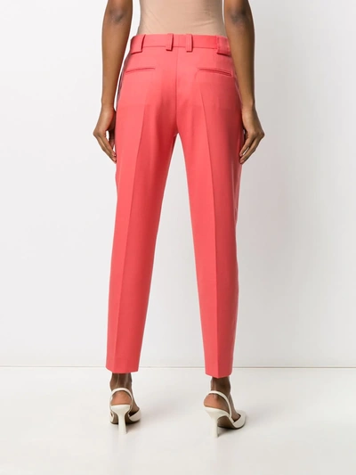 Shop Calvin Klein .low Rise Suit Trousers In Orange