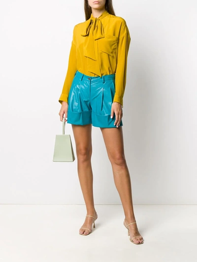 Shop Jejia Pussy-bow Blouse In Yellow