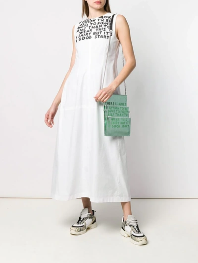 Shop Mm6 Maison Margiela Graphic Shift Dress In White