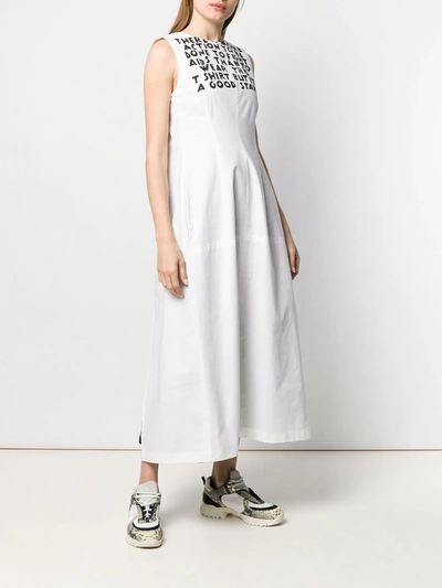 Shop Mm6 Maison Margiela Graphic Shift Dress In White