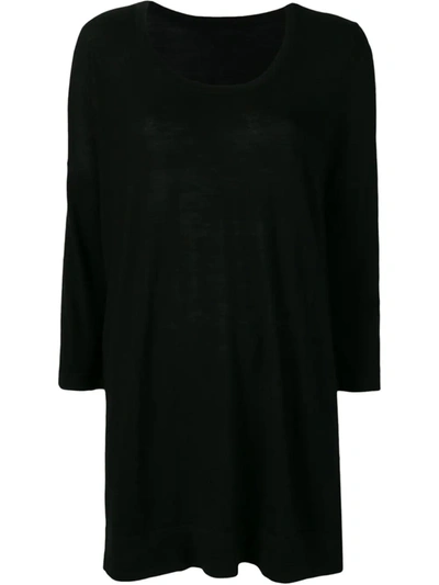 Shop Sottomettimi Longline Knitted Sweater In Black