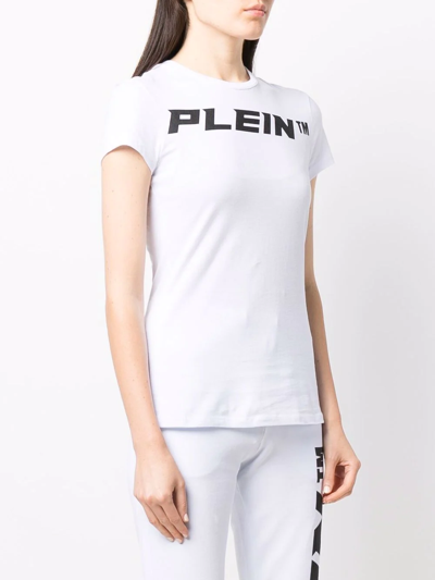 Shop Philipp Plein Logo-print T-shirt In White