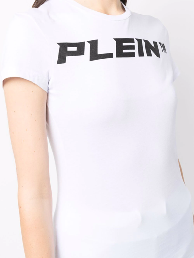 Shop Philipp Plein Logo-print T-shirt In White