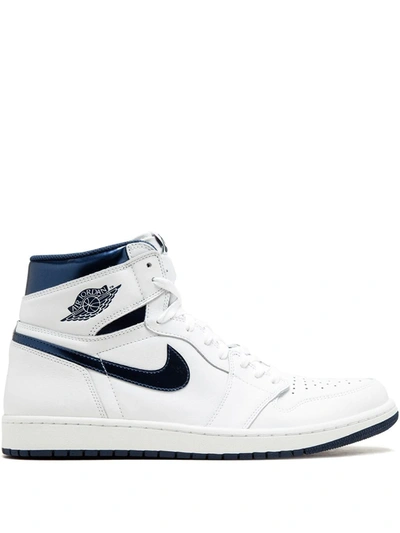 Shop Jordan Air  1 Retro Metallic Navy In Green