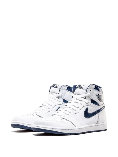 Shop Jordan Air  1 Retro Metallic Navy In Green