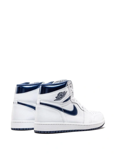 Shop Jordan Air  1 Retro Metallic Navy In Green