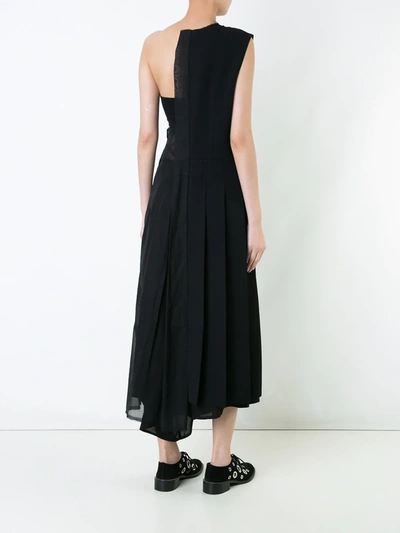 Pre-owned Comme Des Garçons Laser Cut One-shoulder Dress In Black