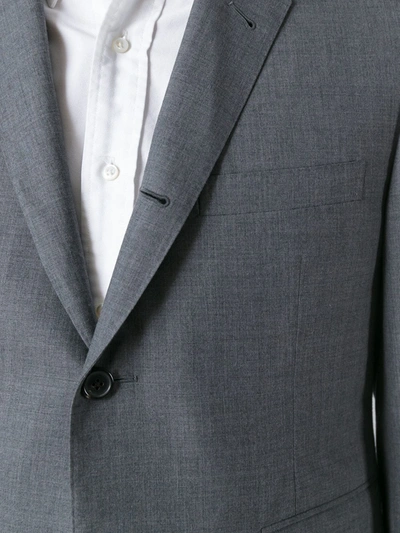 Shop Thom Browne Classic Plain Weave Suit In Super 120s Wool In Grey