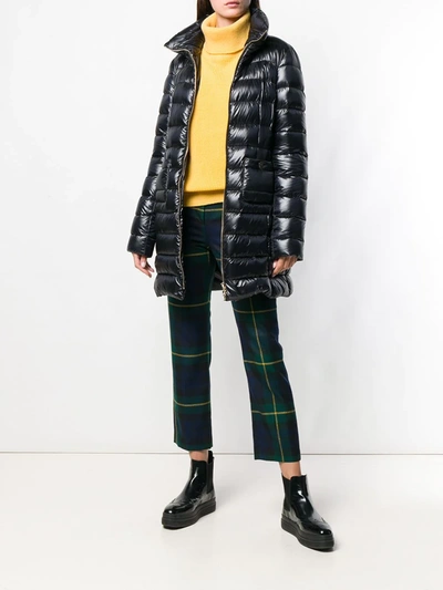 Shop Herno Mid-length Puffer Jacket In Black