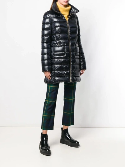 Shop Herno Mid-length Puffer Jacket In Black