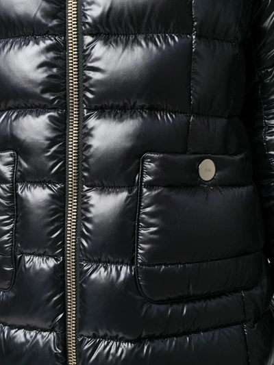 Shop Herno Mid-length Puffer Jacket In Black