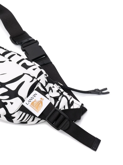 Shop Lanvin Bumpr Logo-print Belt Bag In Black